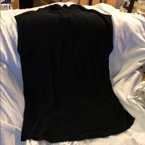 Mock Neck Tunic Blk XL COLDWATER CREEK Flowy Style - Picture 1 of 8